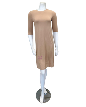BASICbar BBNLSC Nude Long Sleeves Slip Dress / Classic Length myselflingerie.com